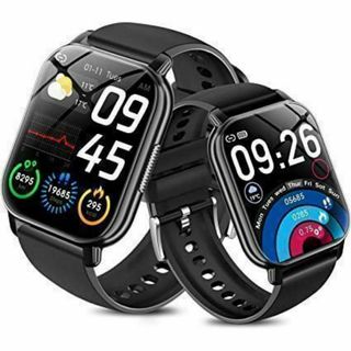 スマートウォッチ 通話機能付き HD大画面 Bluetooth 高音質 1795(腕時計(デジタル))