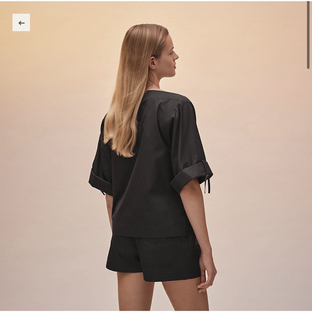 HERMES - 未使用 エルメス シャツ 36 黒 ブラウスの通販 by HERMES - 未使用 エルメス シャツ 36 黒 ブラウスの通販 by