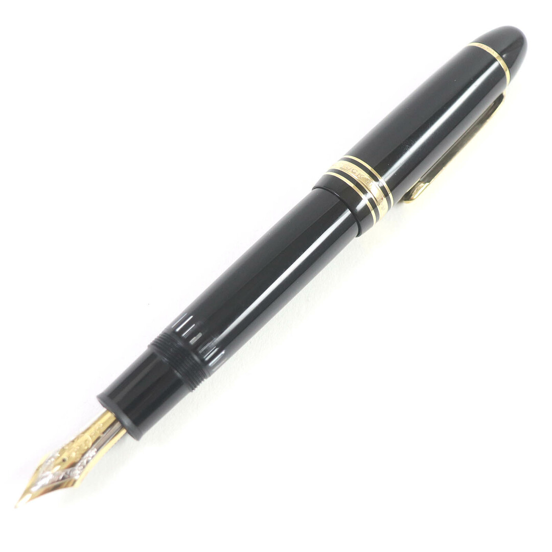 MONTBLANC - 美品□MONTBLANC モンブラン No.149 ペン先18K Fニブ マイスターシュテュック キャップ式 万年筆 ブラック ゴールド ドイツ製 メンズ