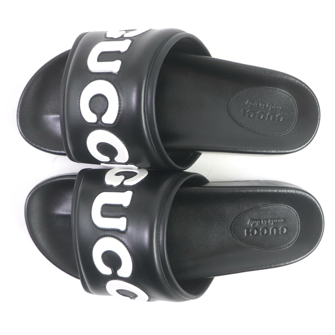 GUCCI - 美品□GUCCI グッチ 742009 Logo Slide レザー シャワー GUCCI - 美品□GUCCI グッチ 742009 Logo Slide レザー シャワー