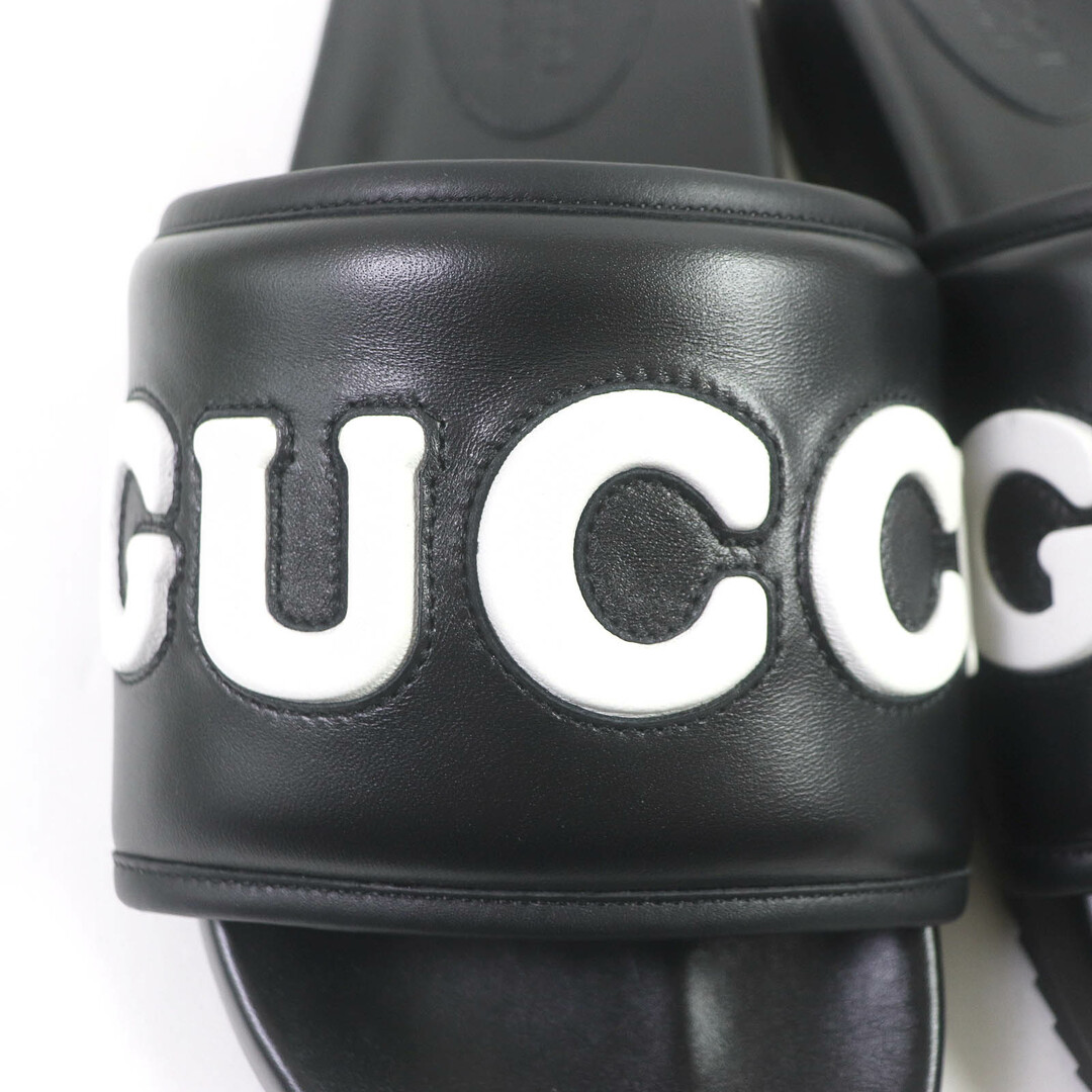 GUCCI - 美品□GUCCI グッチ 742009 Logo Slide レザー シャワー GUCCI - 美品□GUCCI グッチ 742009 Logo Slide レザー シャワー