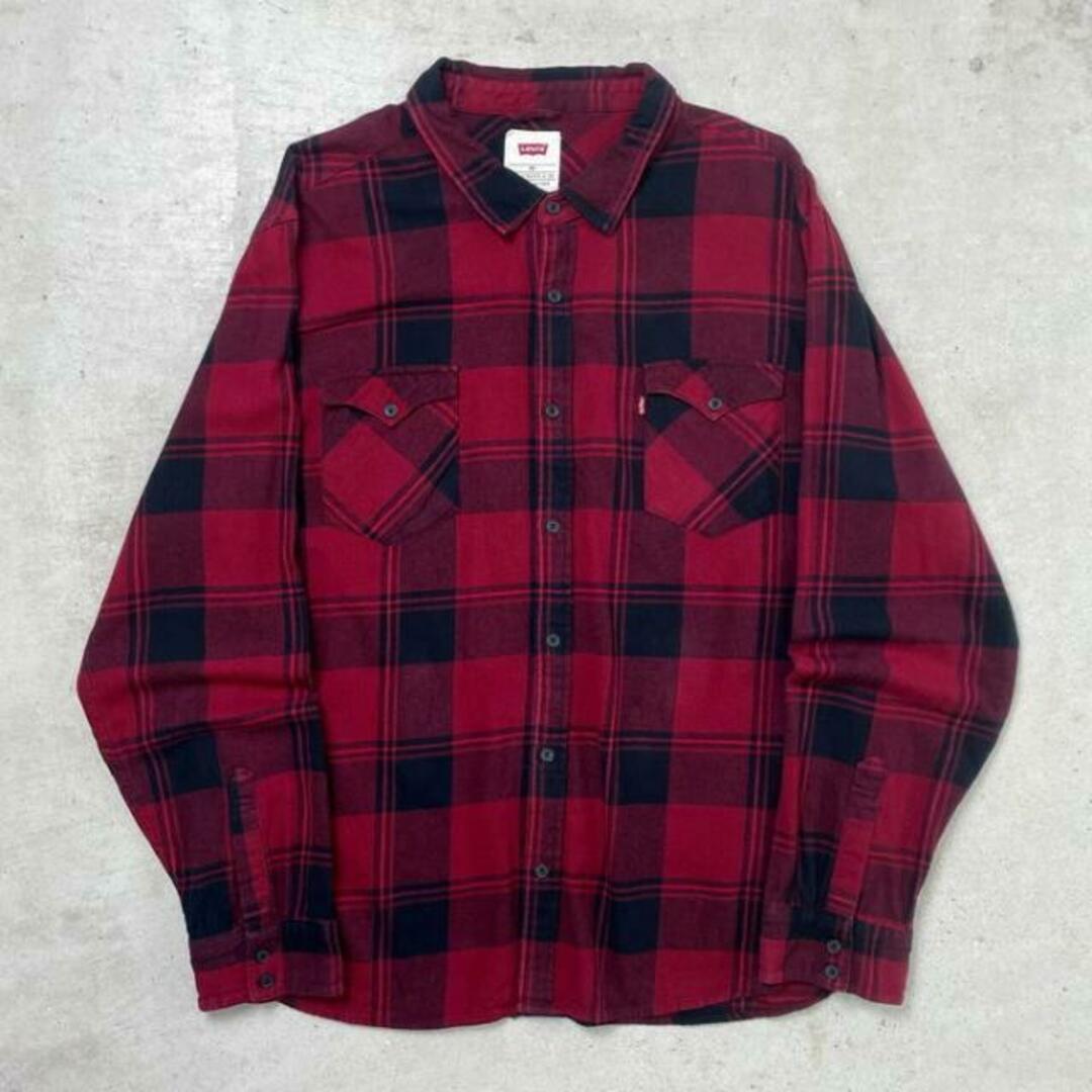 Levi's - Levi's リーバイス チェック柄 長袖 フランネルシャツ Levi's - Levi's リーバイス チェック柄 長袖 フランネルシャツ