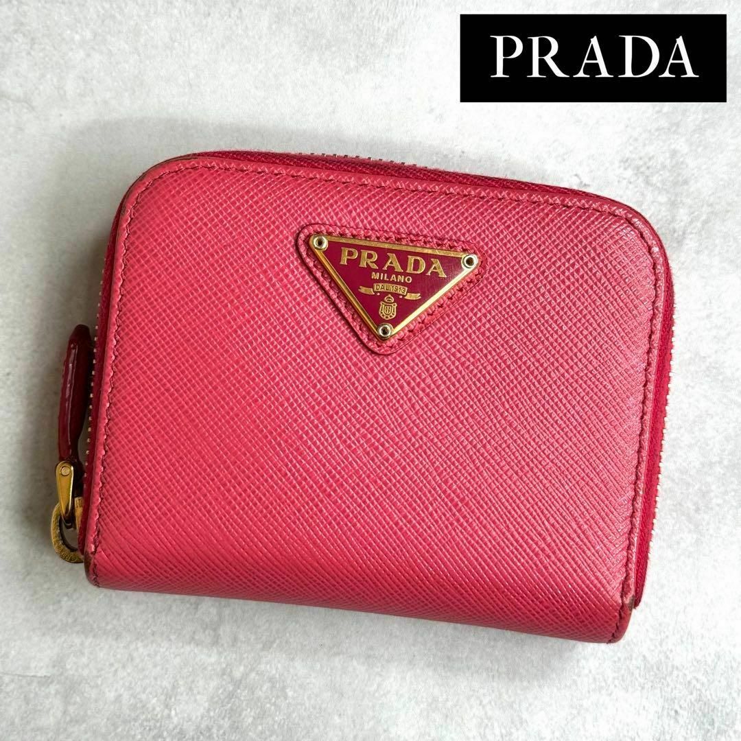 PRADA プラダ サフィアーノトライアングルミニウォレット 1M0268 PRADA プラダ サフィアーノトライアングルミニウォレット 1M0268