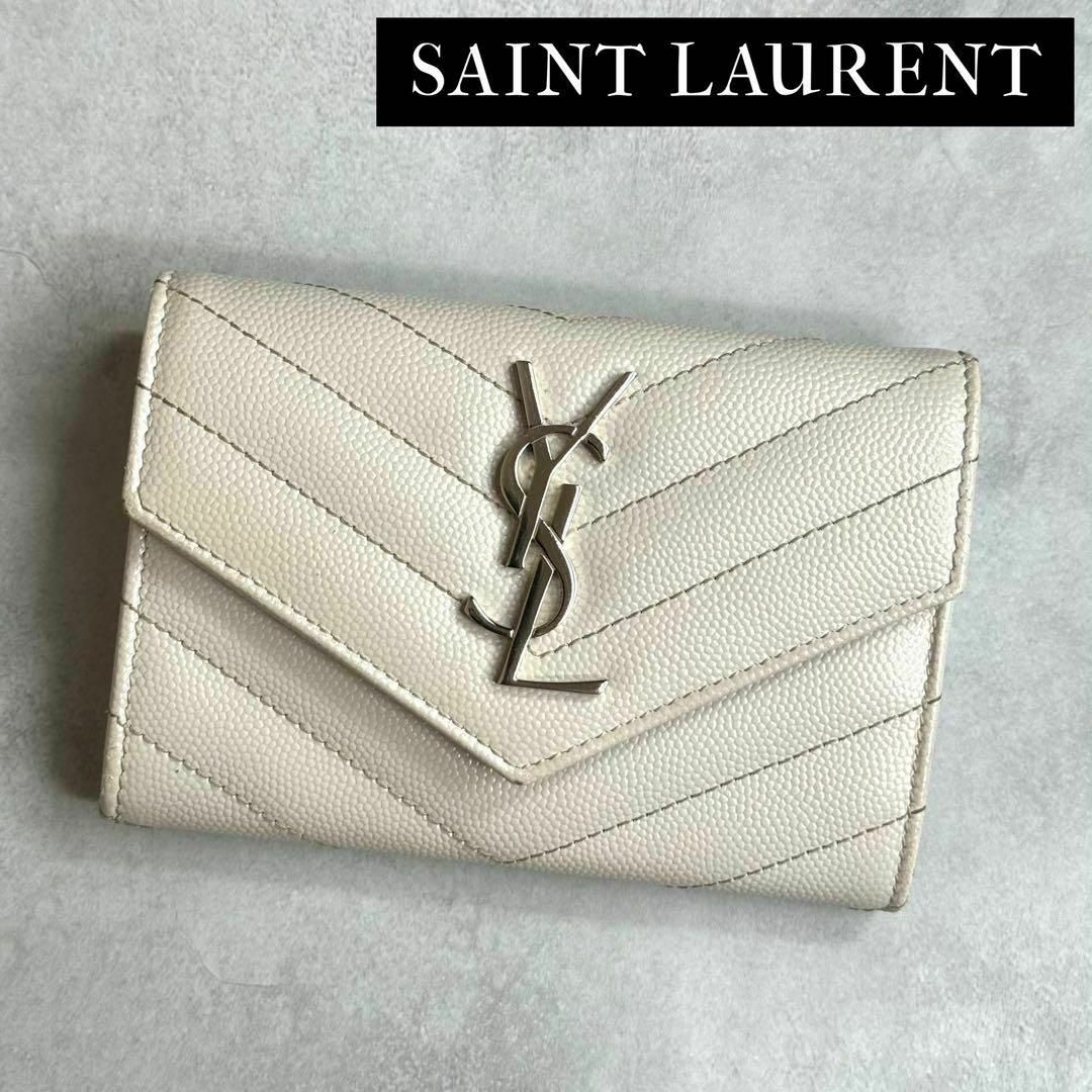 YSL サンローラン キャビアスキンスモールエンベロープ YSL サンローラン キャビアスキンスモールエンベロープ