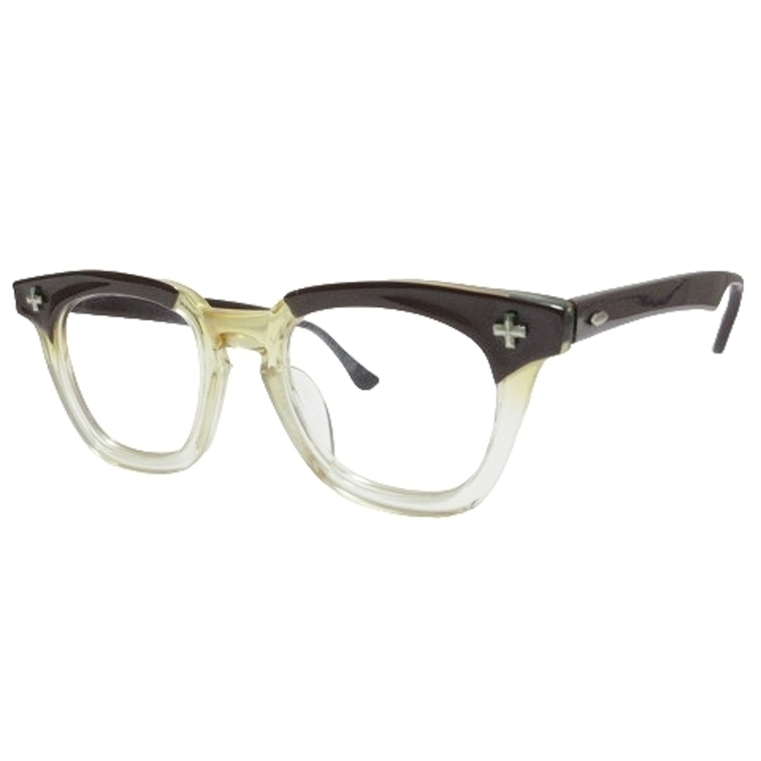 ヴィンテージ 50s-60s B&L ボシュロム SAFETY クロス鋲 めがね ヴィンテージ 50s-60s B&L ボシュロム SAFETY クロス鋲 めがね