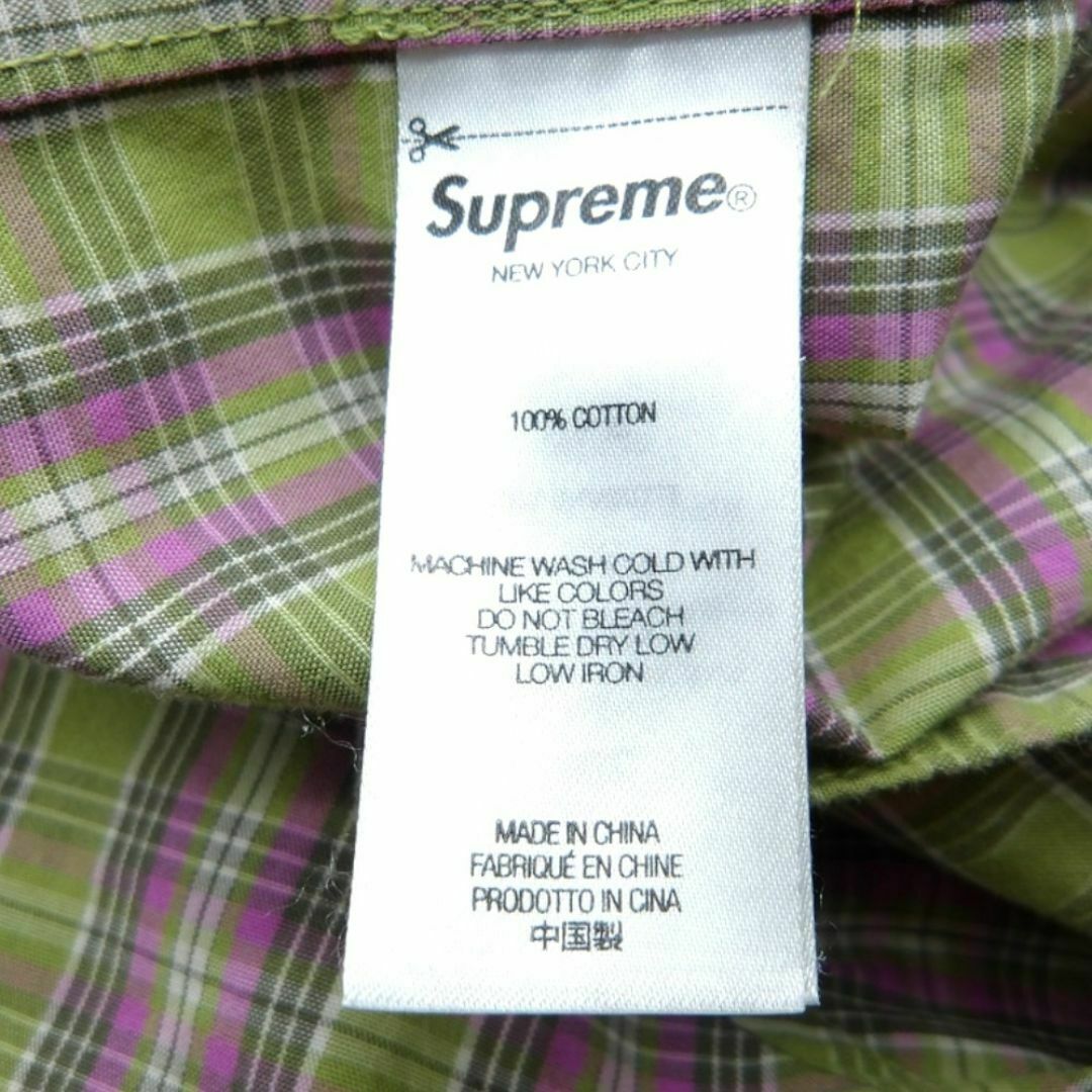 SUPREME 24ss Loose Fit Mini Plaid S/S Shirt サイズS SUPREME 24ss Loose Fit Mini Plaid S/S Shirt サイズS