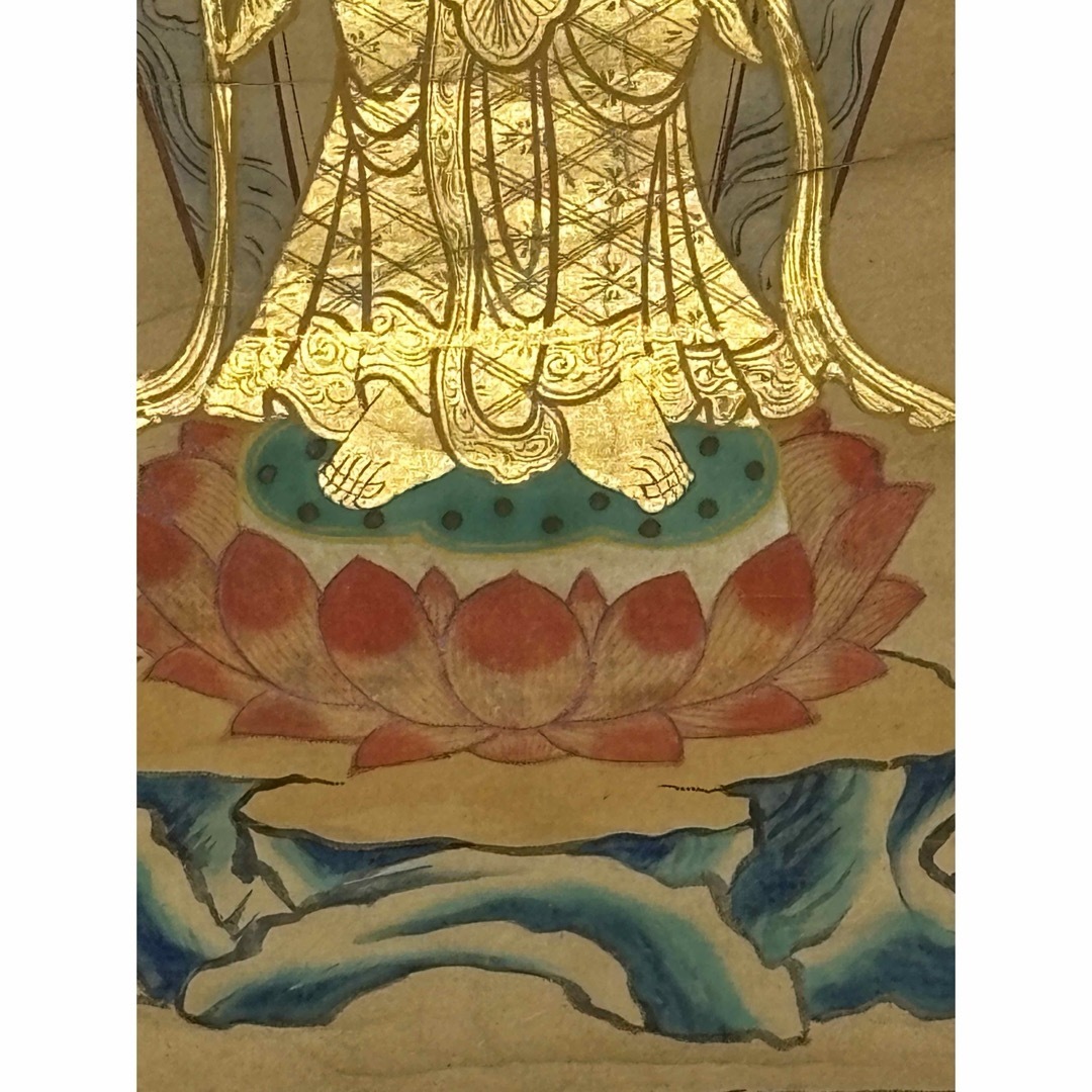 当季大流行 金彩色木版画 十一面観音菩薩像図」江戸中期頃刊 1 当季大流行 金彩色木版画 十一面観音菩薩像図」江戸中期頃刊 1