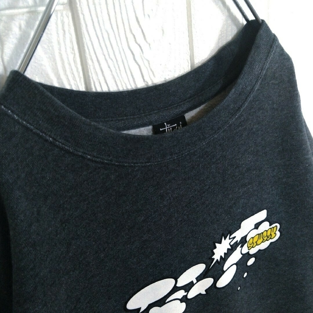 STUSSY - 【STUSSY】00s'黒タグ ポップ 吹き出しロゴ 裏起毛 STUSSY - 【STUSSY】00s'黒タグ ポップ 吹き出しロゴ 裏起毛