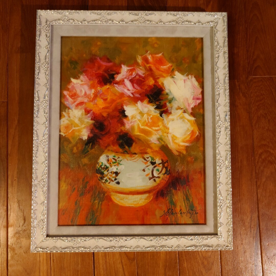 真作保証 山本彪一 代表的な薔薇油彩画 F6絵画油絵 真作保証 山本彪一 代表的な薔薇油彩画 F6絵画油絵