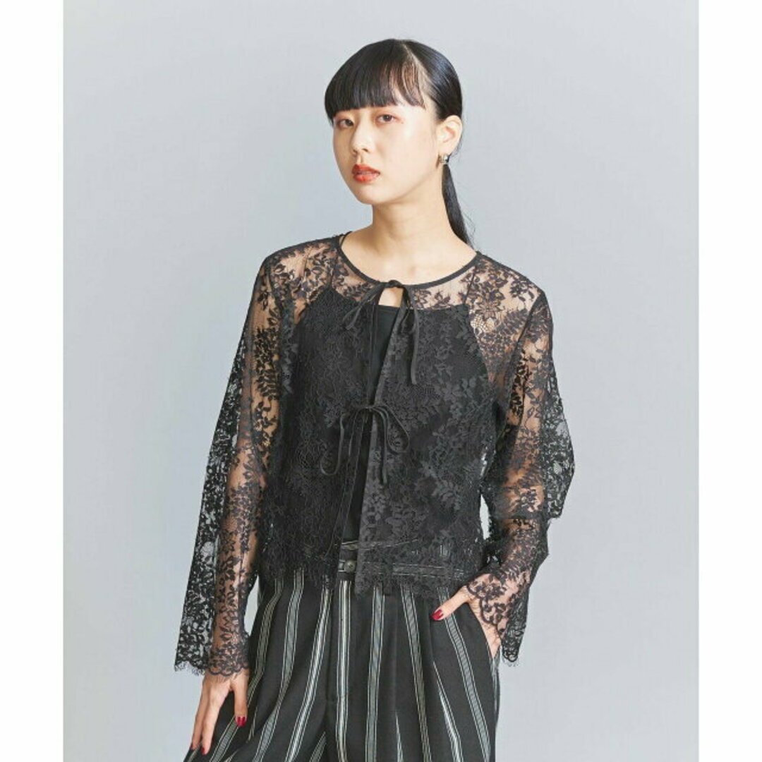 BEAUTY&YOUTH UNITED ARROWS - 【BLACK】リバーレース ブラウス BEAUTY&YOUTH UNITED ARROWS - 【BLACK】リバーレース ブラウス