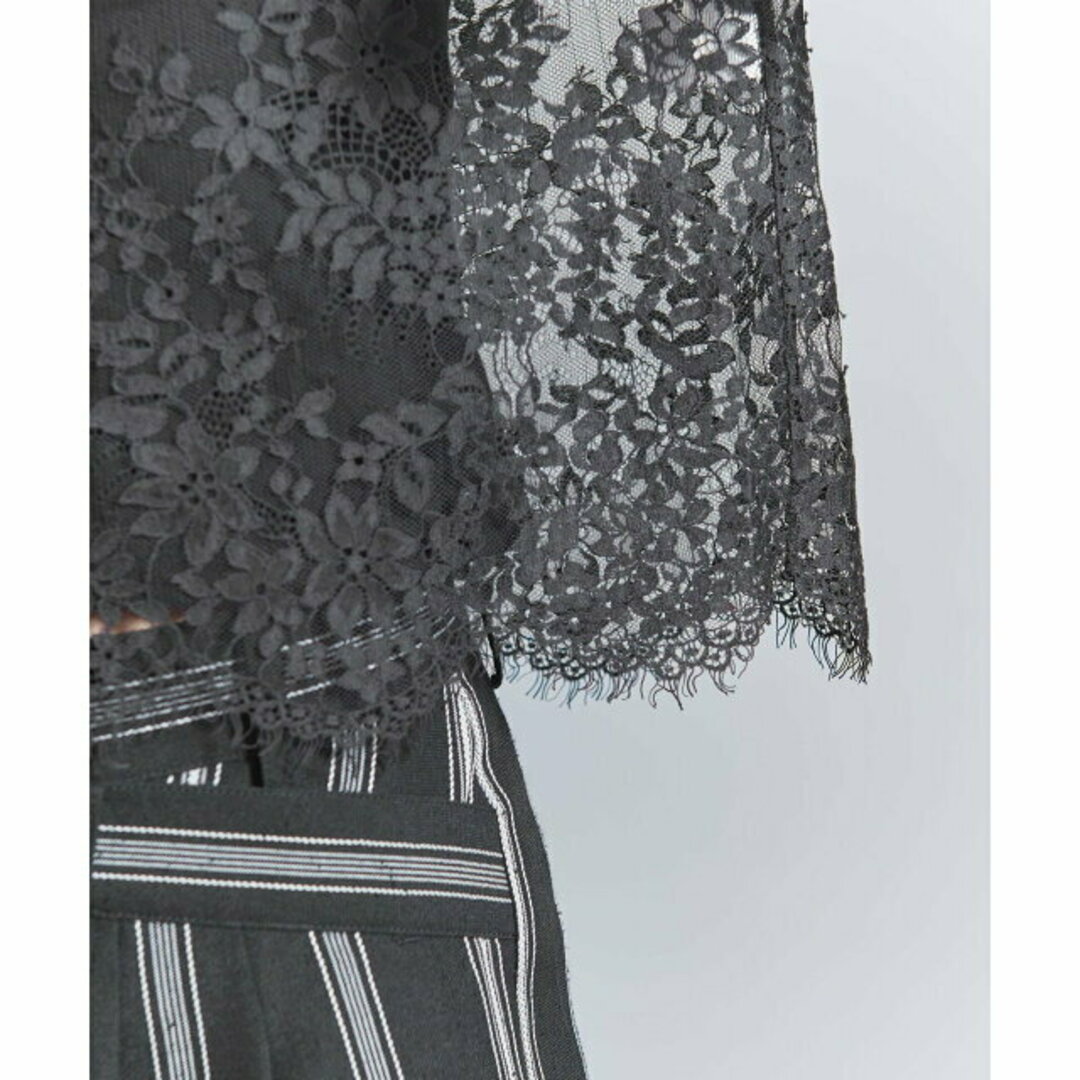 BEAUTY&YOUTH UNITED ARROWS - 【BLACK】リバーレース ブラウス BEAUTY&YOUTH UNITED ARROWS - 【BLACK】リバーレース ブラウス