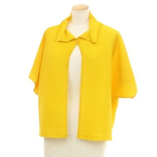 【中古】ミー イッセイミヤケ me ISSEY MIYAKE 2024年秋冬 プリーツ カーディガン イエロー【サイズ表記なし  (M位)】【レディース】(カーディガン)