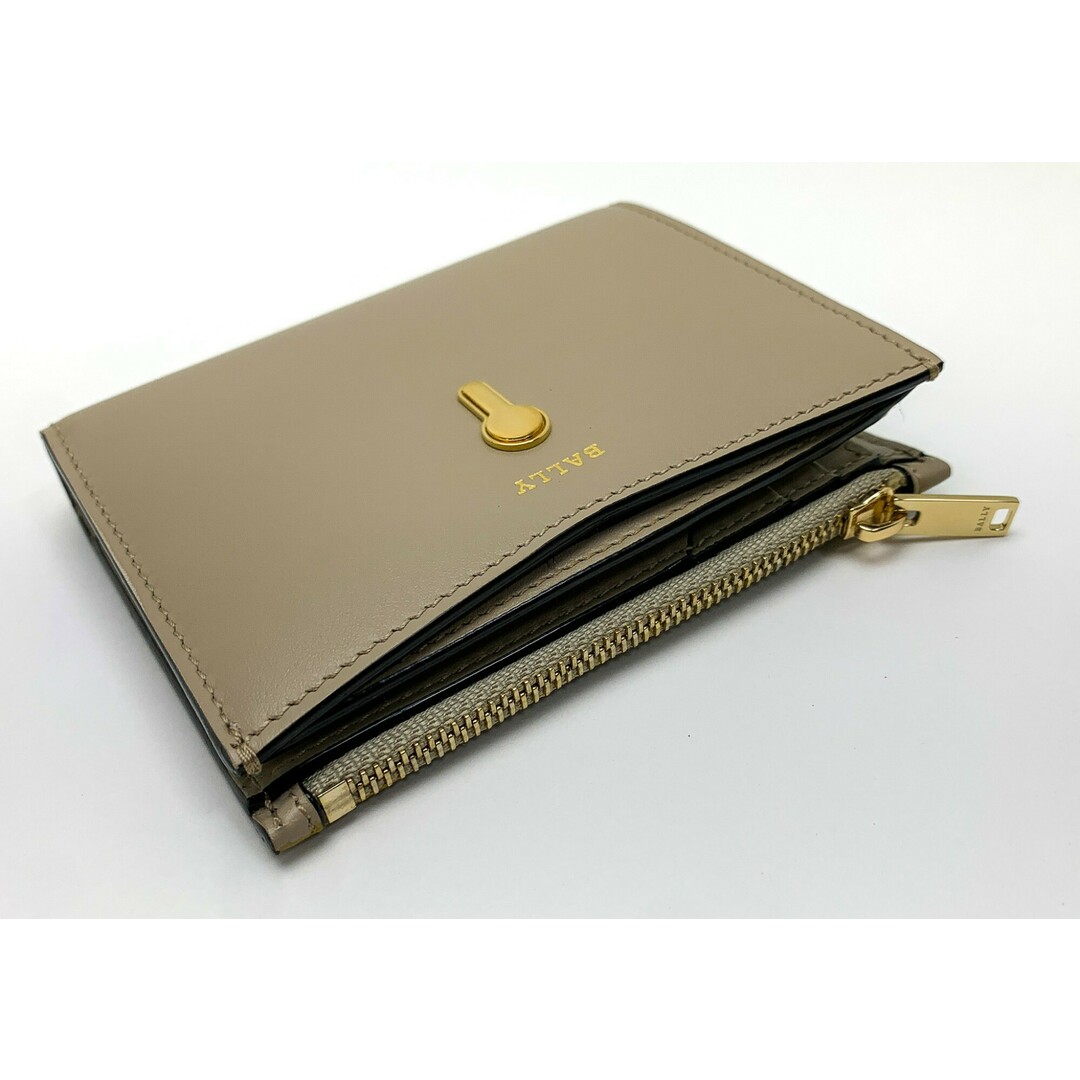 Bally - BALLY バリー グレージュ系 ニュアンスカラー 二つ折り Bally - BALLY バリー グレージュ系 ニュアンスカラー 二つ折り