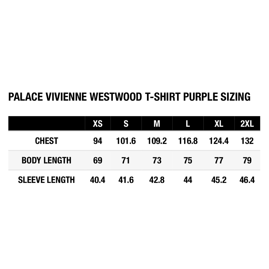 PALACE - PALACE VIVIENNE WESTWOOD T-SHIRT パープル Mの通販 PALACE - PALACE VIVIENNE WESTWOOD T-SHIRT パープル Mの通販