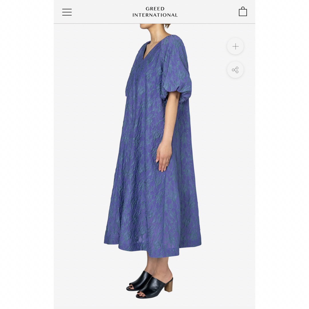 新品】Splash Jacquard Big Flare Dress グリード 新品】Splash Jacquard Big Flare Dress グリード