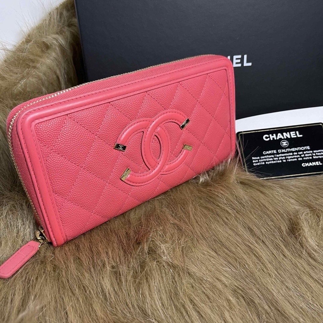 CHANEL - 【CHANEL】CCフリグリー グレインドカーフマトラッセ CHANEL - 【CHANEL】CCフリグリー グレインドカーフマトラッセ