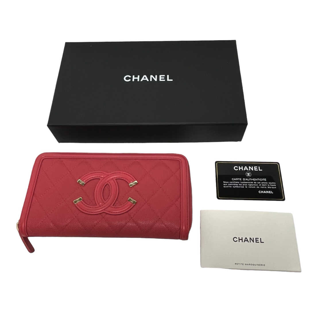 CHANEL - 【CHANEL】CCフリグリー グレインドカーフマトラッセ CHANEL - 【CHANEL】CCフリグリー グレインドカーフマトラッセ