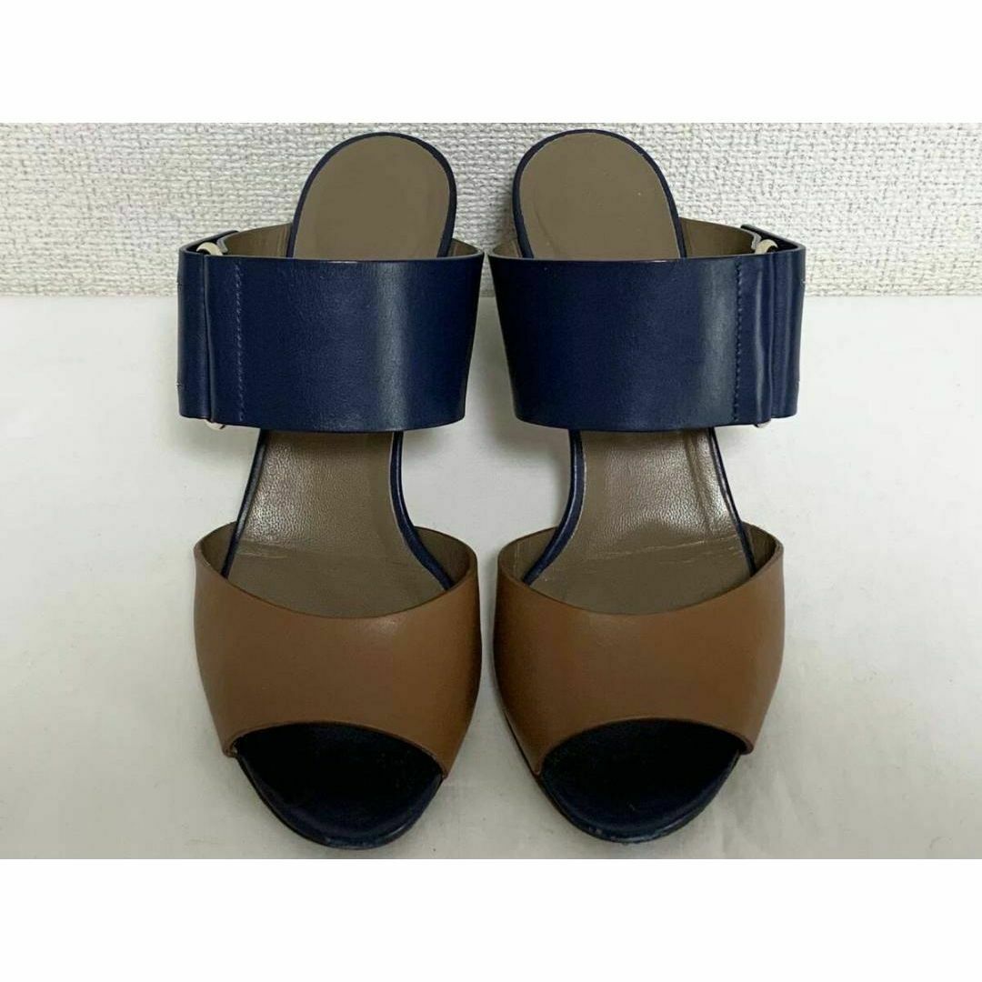 HERMES - 希少美品 エルメス レザー バイカラー ミュール HERMES - 希少美品 エルメス レザー バイカラー ミュール