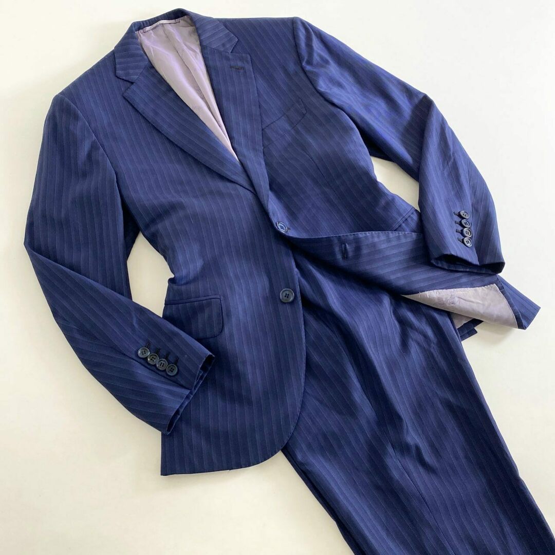 極上美品】Brioniブリオーニ スーツ ネイビー 44サイズ - スーツ 極上美品】Brioniブリオーニ スーツ ネイビー 44サイズ - スーツ
