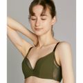 【グリーン】【B65】さあ,わたし シンプル 脇高ブラジャー