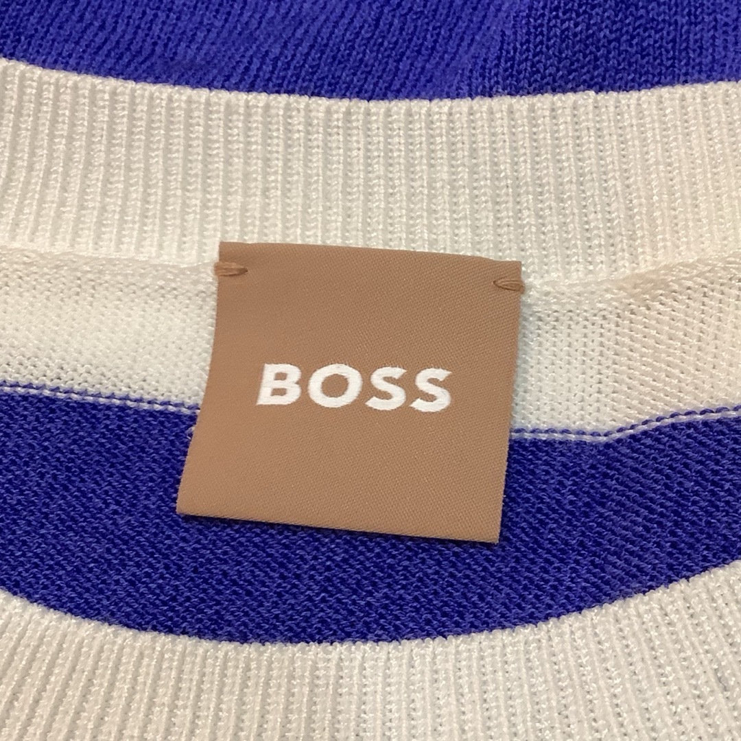 BOSS(ボス)のBOSS ボス ヒューゴボス ボーダー ニット サマーニット カットソー 半袖 レディースのトップス(ニット/セーター)の商品写真