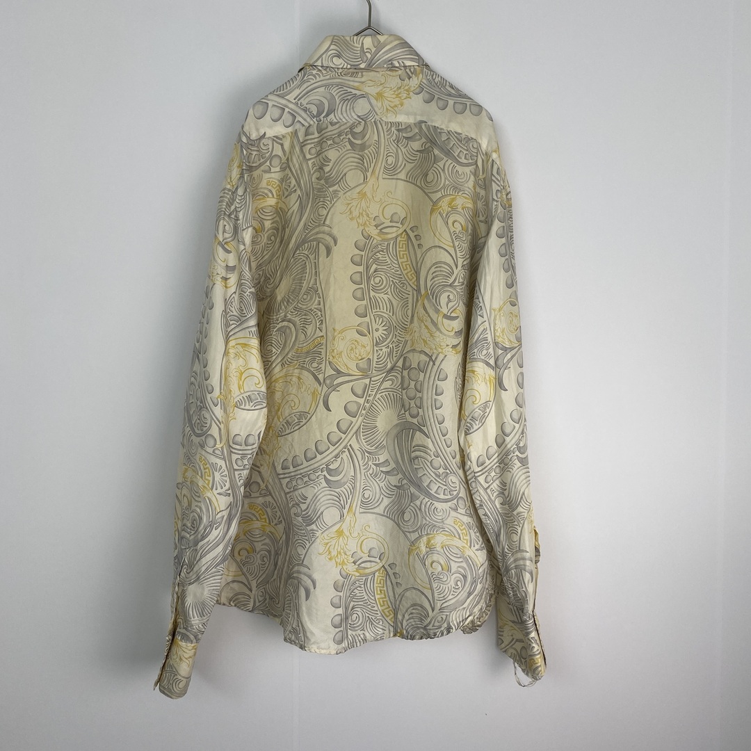 VERSACE - ヴェルサーチ 長袖シャツ シルク100 VERSACE VERSACE - ヴェルサーチ 長袖シャツ シルク100 VERSACE