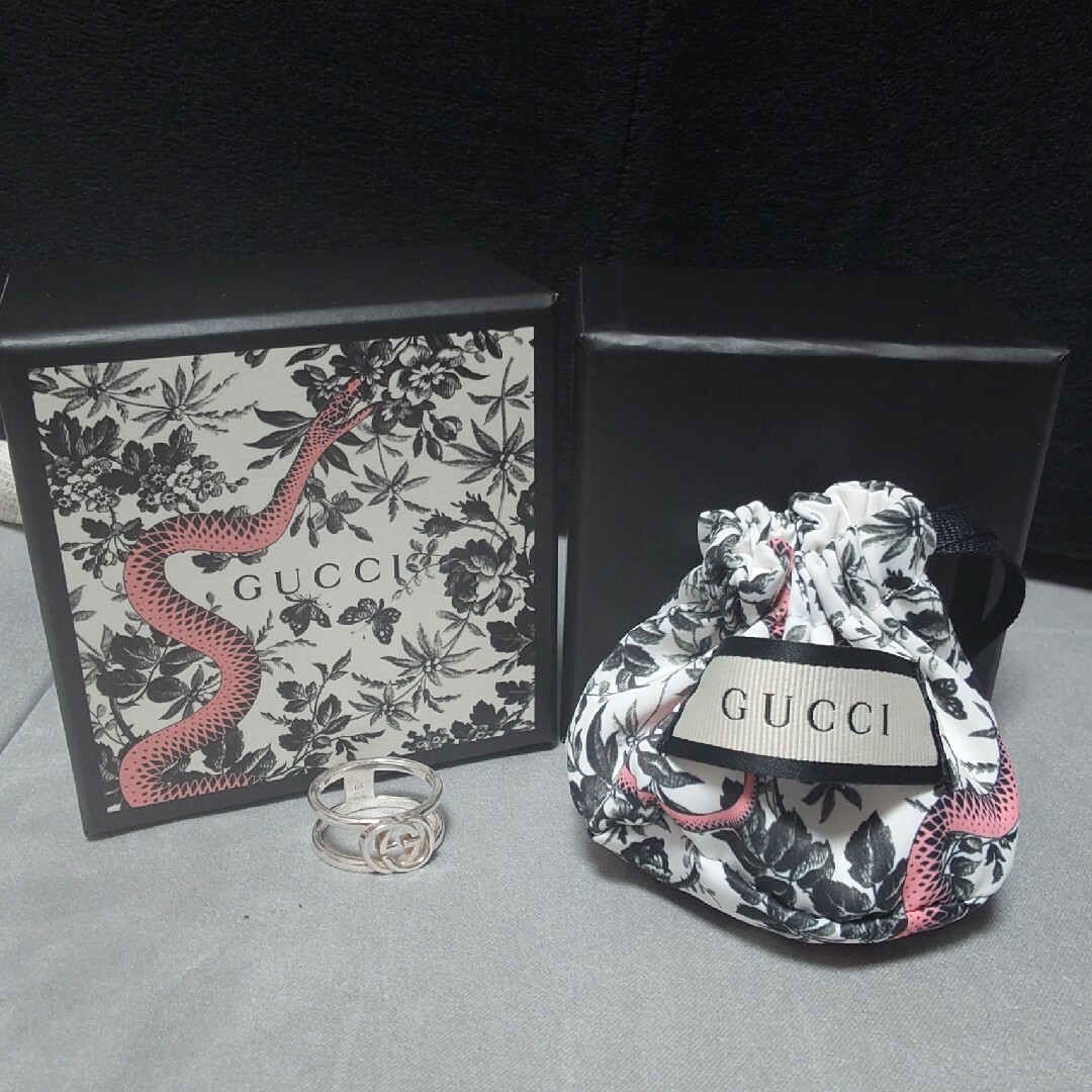 GUCCI インターロッキングG リング・指輪 シルバー21号 GUCCI インターロッキングG リング・指輪 シルバー21号