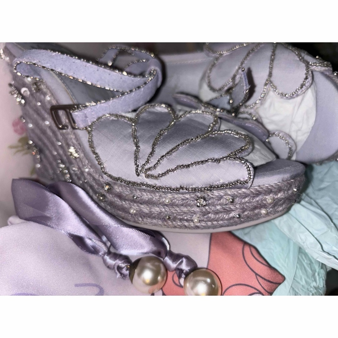 RANDA - RANDA リトルマーメイドコラボ ストラップサンダルの RANDA - RANDA リトルマーメイドコラボ ストラップサンダルの