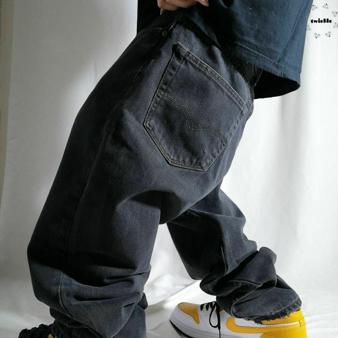Levi's - リーバイス550 極太バギー ブラックデニム 黒 W38L30 Levi's - リーバイス550 極太バギー ブラックデニム 黒 W38L30