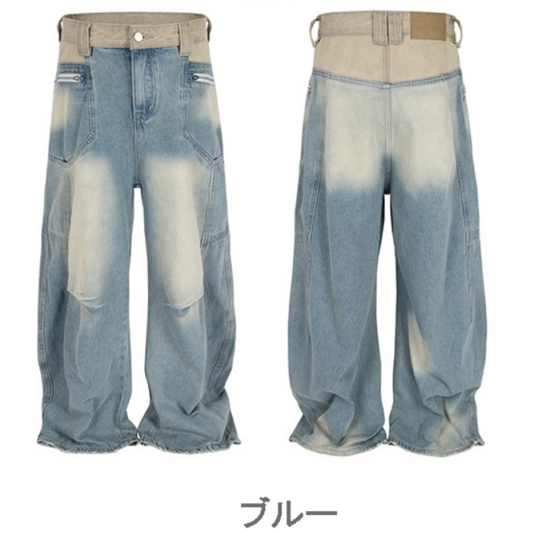 BALENCIAGA - リメイク風 切り返し バギー ウォッシュデニムの BALENCIAGA - リメイク風 切り返し バギー ウォッシュデニムの