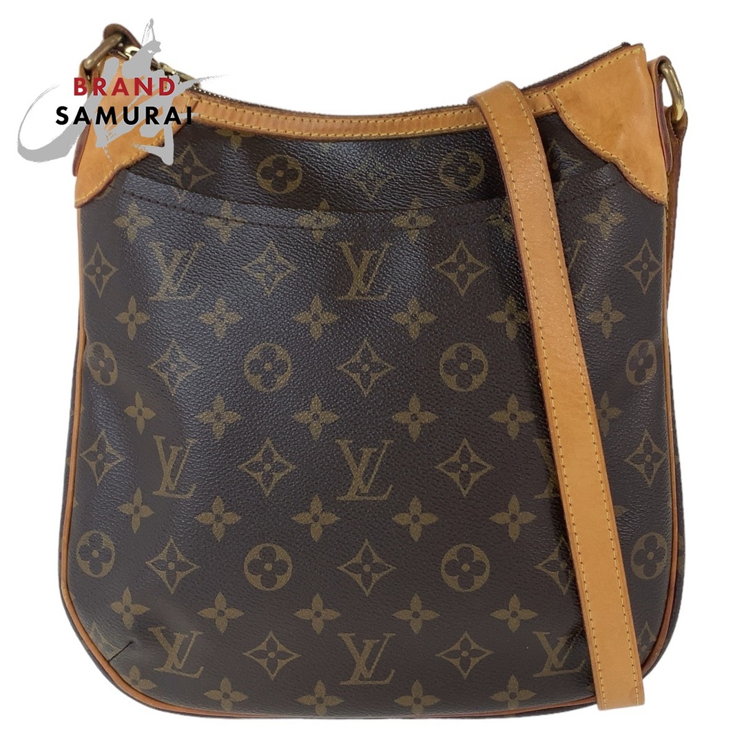 LOUIS VUITTON - LOUIS VUITTON ルイヴィトン モノグラム オデオンPM ブラウン ゴールド金具 PVC /レザー M56390 斜め掛け ショルダーバッグ ポシェット レディース 408469 【中古】