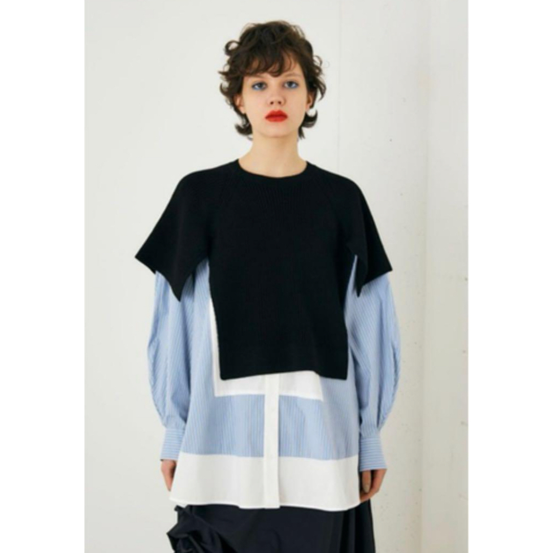 完売品 ENFOLD エンフォルド ORB PULLOVER ストライプシャツ エンフォルドenfold シャツプルオーバーストライプ