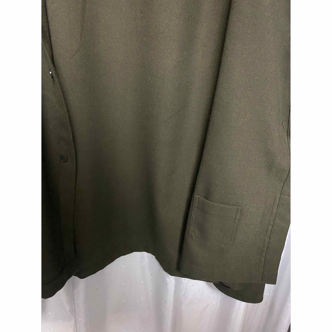 PRADA SPORT 00s 比翼ウールシャツ カーキ PRADA SPORT 00s 比翼ウールシャツ カーキ
