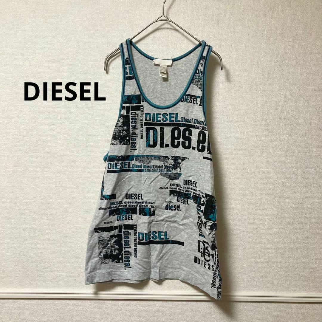 DIESEL - DIESEL ディーゼル タンクトップ 総柄 M トップス DIESEL - DIESEL ディーゼル タンクトップ 総柄 M トップス