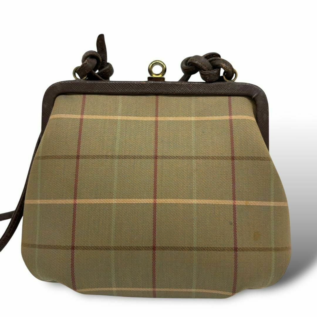 BURBERRY - バーバリー ショルダーバッグ がま口 キャンバス BURBERRY - バーバリー ショルダーバッグ がま口 キャンバス