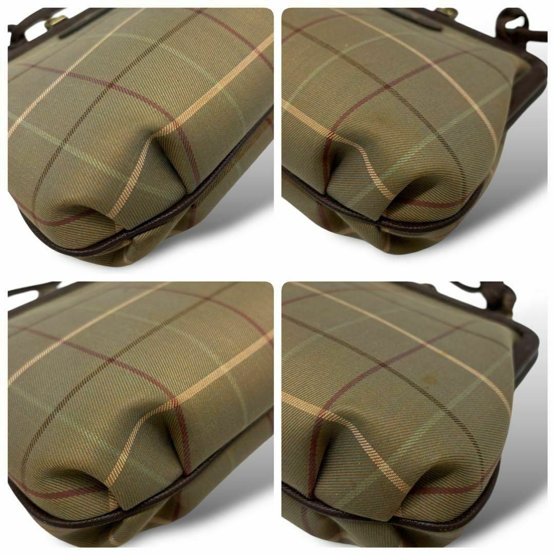 BURBERRY - バーバリー ショルダーバッグ がま口 キャンバス BURBERRY - バーバリー ショルダーバッグ がま口 キャンバス