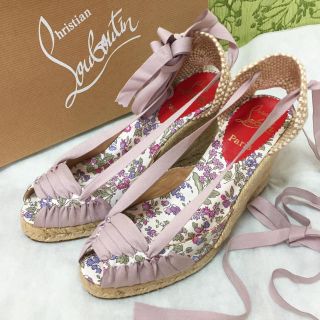 クリスチャンルブタン(Christian Louboutin)のルブタン♡エスパドリーユ ウェッジサンダル 37(サンダル)