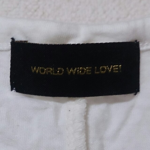 WORLD WIDE LOVE!(ワールドワイドラブ)のwwl 変形Tシャツ    レディースのトップス(Tシャツ(半袖/袖なし))の商品写真
