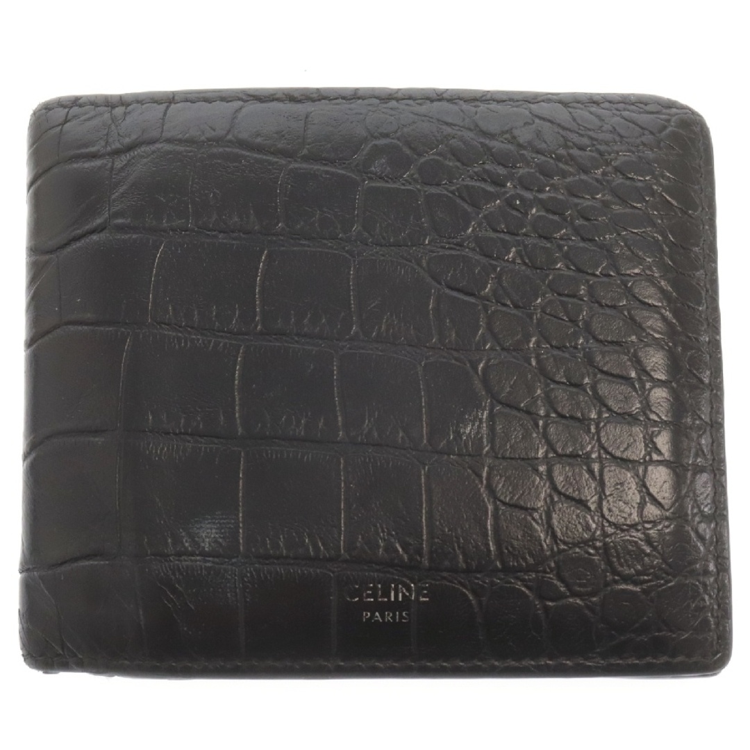 CELINE セリーヌ バイフォールド 型押しレザー 二つ折り財布 CELINE セリーヌ バイフォールド 型押しレザー 二つ折り財布