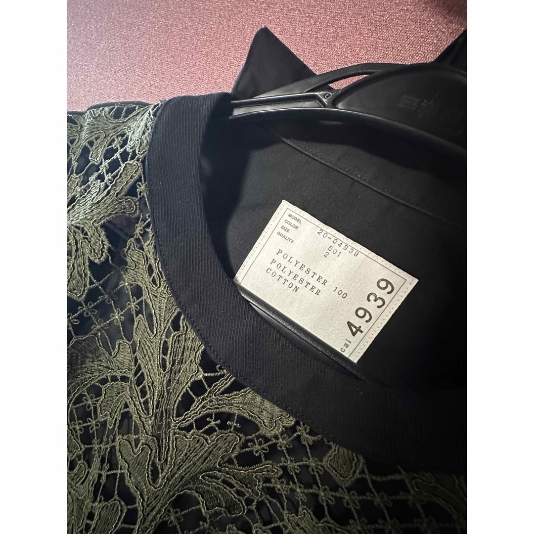 sacai - sacai トップス レース ブラウス シャツ サイズ2 sacai - sacai トップス レース ブラウス シャツ サイズ2
