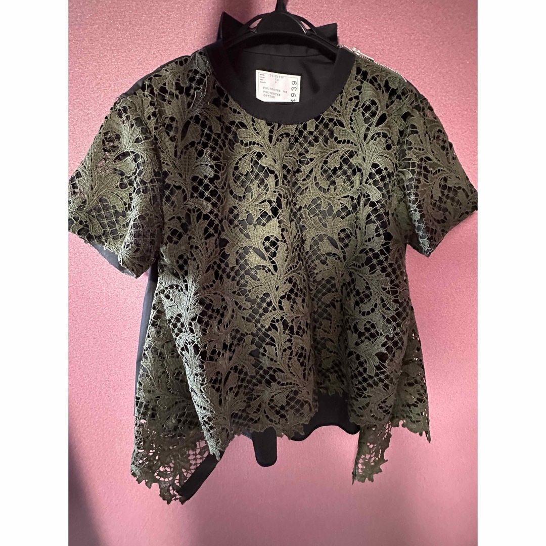 sacai - sacai トップス レース ブラウス シャツ サイズ2 sacai - sacai トップス レース ブラウス シャツ サイズ2