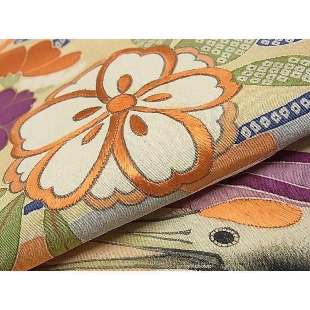 平和屋本店□極上 アンティーク 大正ロマン 振袖 手描き 駒刺繍 平和屋本店□極上 アンティーク 大正ロマン 振袖 手描き 駒刺繍