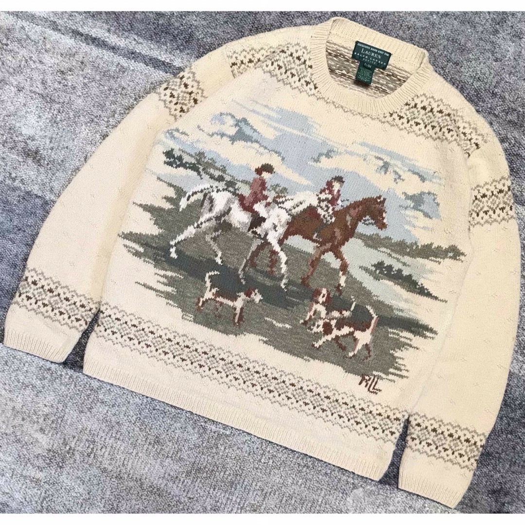 Ralph Lauren - 超レア 最高の風景画 ラルフローレン 乗馬柄 犬 Ralph Lauren - 超レア 最高の風景画 ラルフローレン 乗馬柄 犬