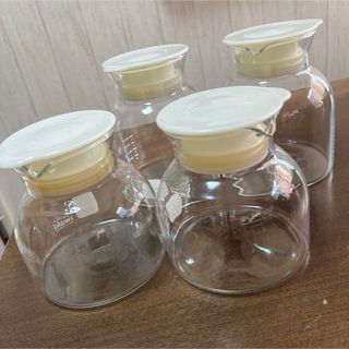 パイレックス(Pyrex)のiwaki(イワキ)  耐熱ガラス  保存容器 4点(容器)