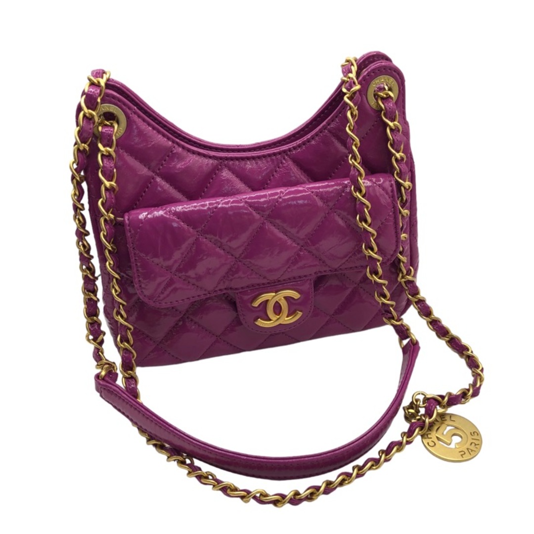 CHANEL - 　シャネル CHANEL スモールホーボーバック AS4323 パテント レディース ショルダーバッグ
