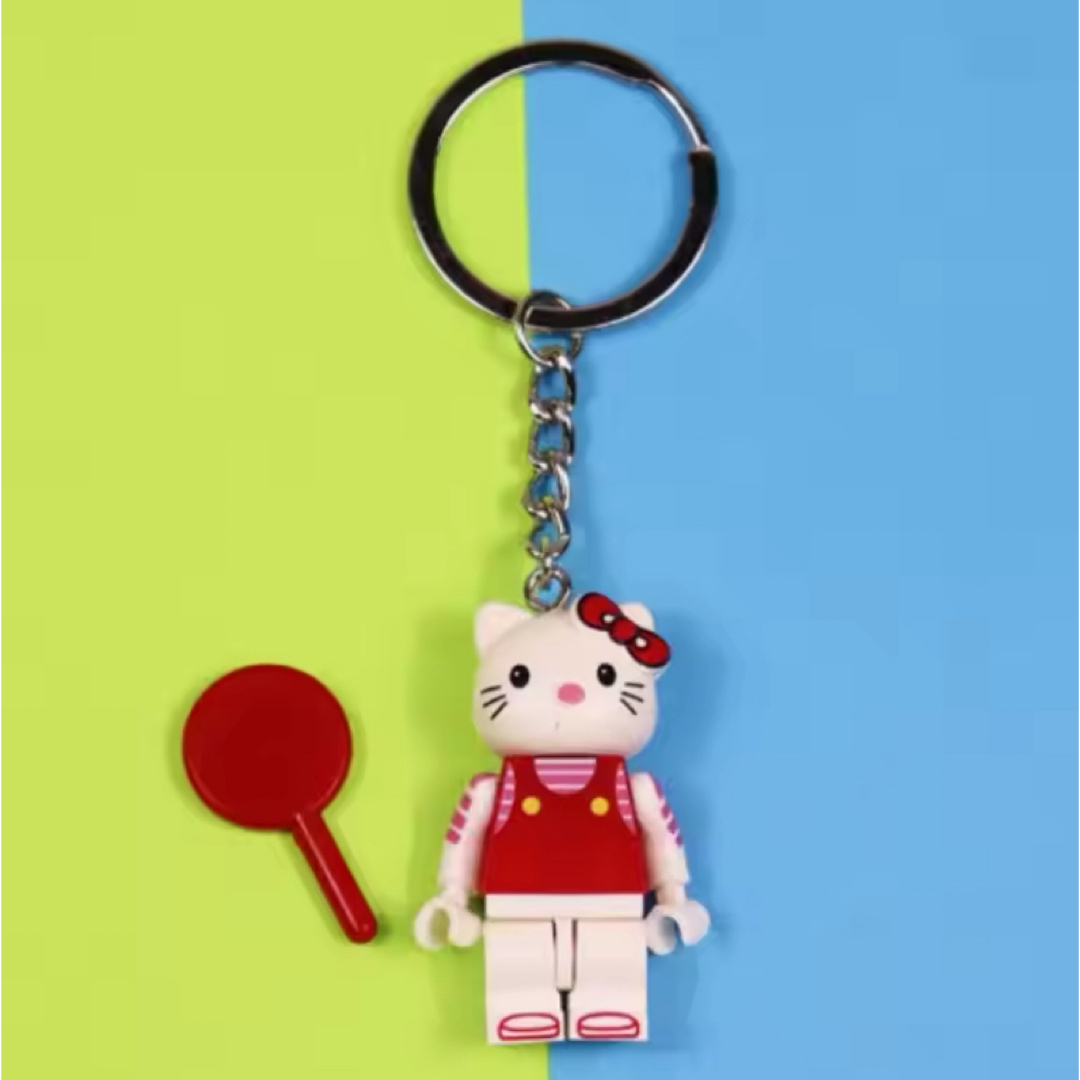 ハローキティ - 新品 LEGO風 テニス キティちゃん キーホルダー ハローキティ - 新品 LEGO風 テニス キティちゃん キーホルダー