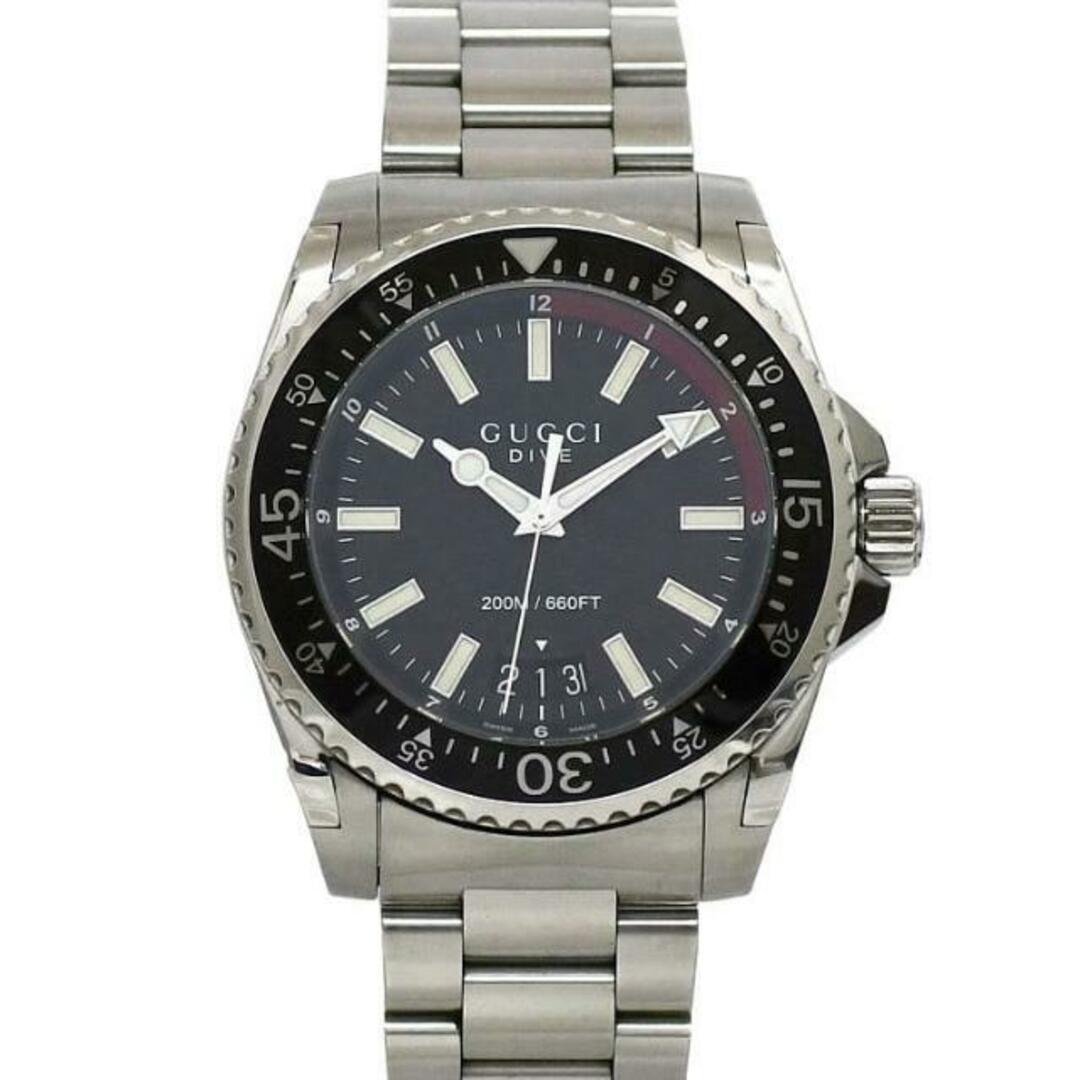 GUCCI - グッチ 腕時計 ダイブ ブラック シルバー DIVE YA136212 GUCCI - グッチ 腕時計 ダイブ ブラック シルバー DIVE YA136212