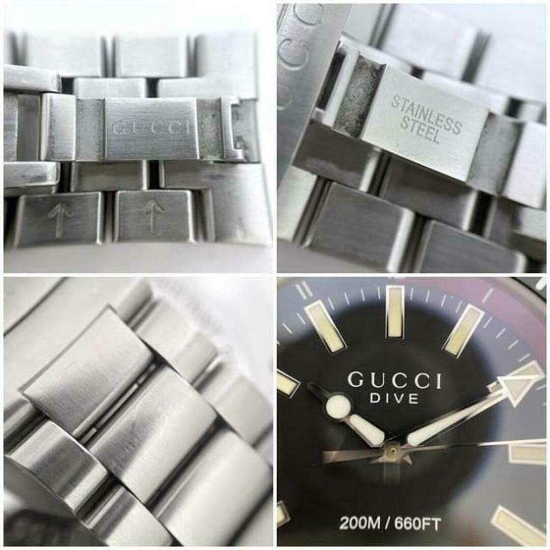 GUCCI - グッチ 腕時計 ダイブ ブラック シルバー DIVE YA136212 GUCCI - グッチ 腕時計 ダイブ ブラック シルバー DIVE YA136212
