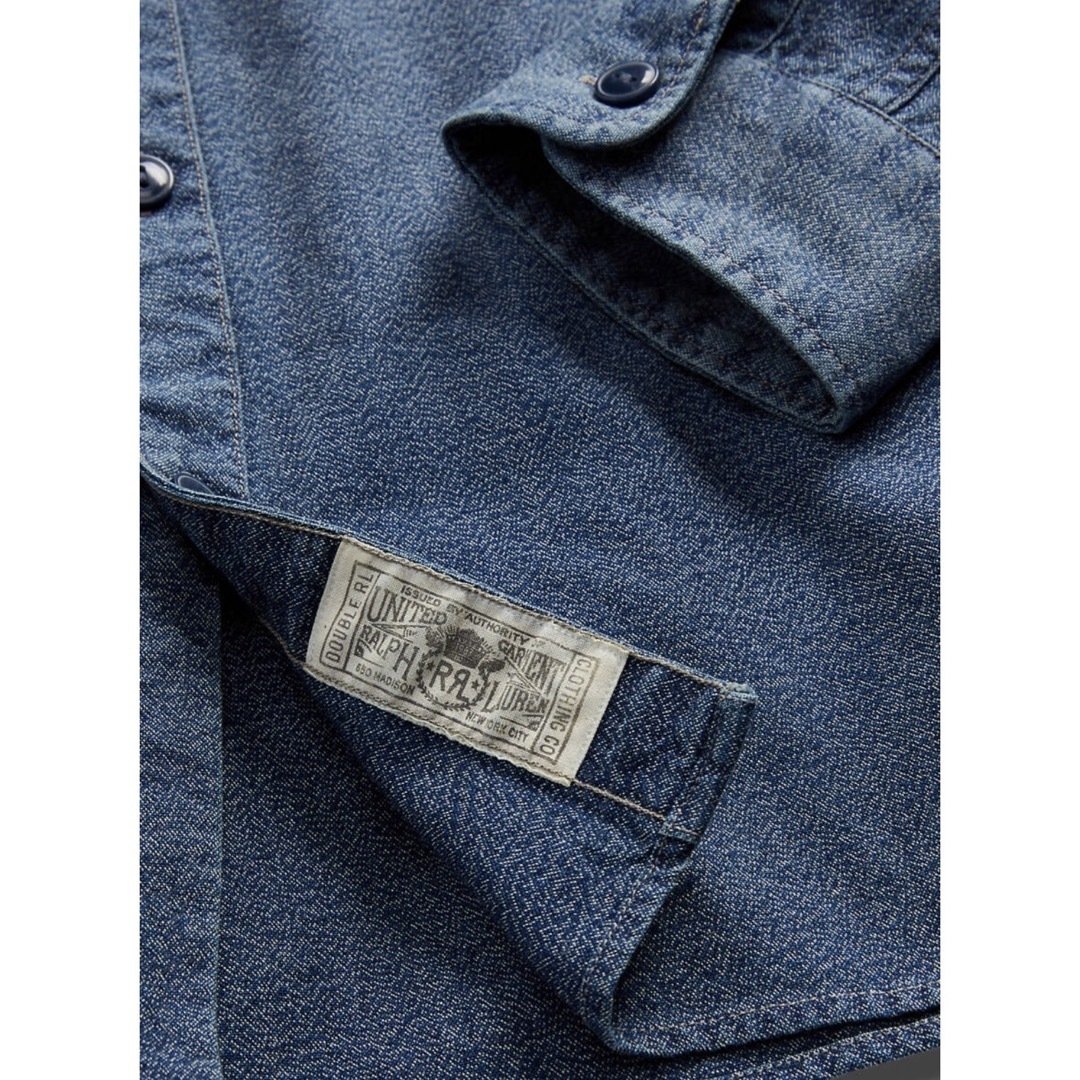 RRL - 新品*RRL*インディゴ ウーブン ワークシャツ * M ダブル RRL - 新品*RRL*インディゴ ウーブン ワークシャツ * M ダブル