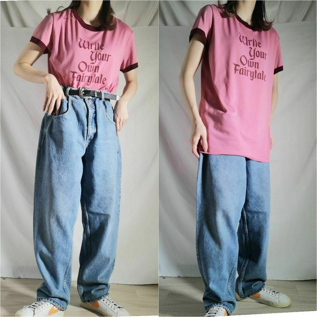 Archive - 00s Y2K オールドイングリッシュ リンガーTシャツ Archive - 00s Y2K オールドイングリッシュ リンガーTシャツ